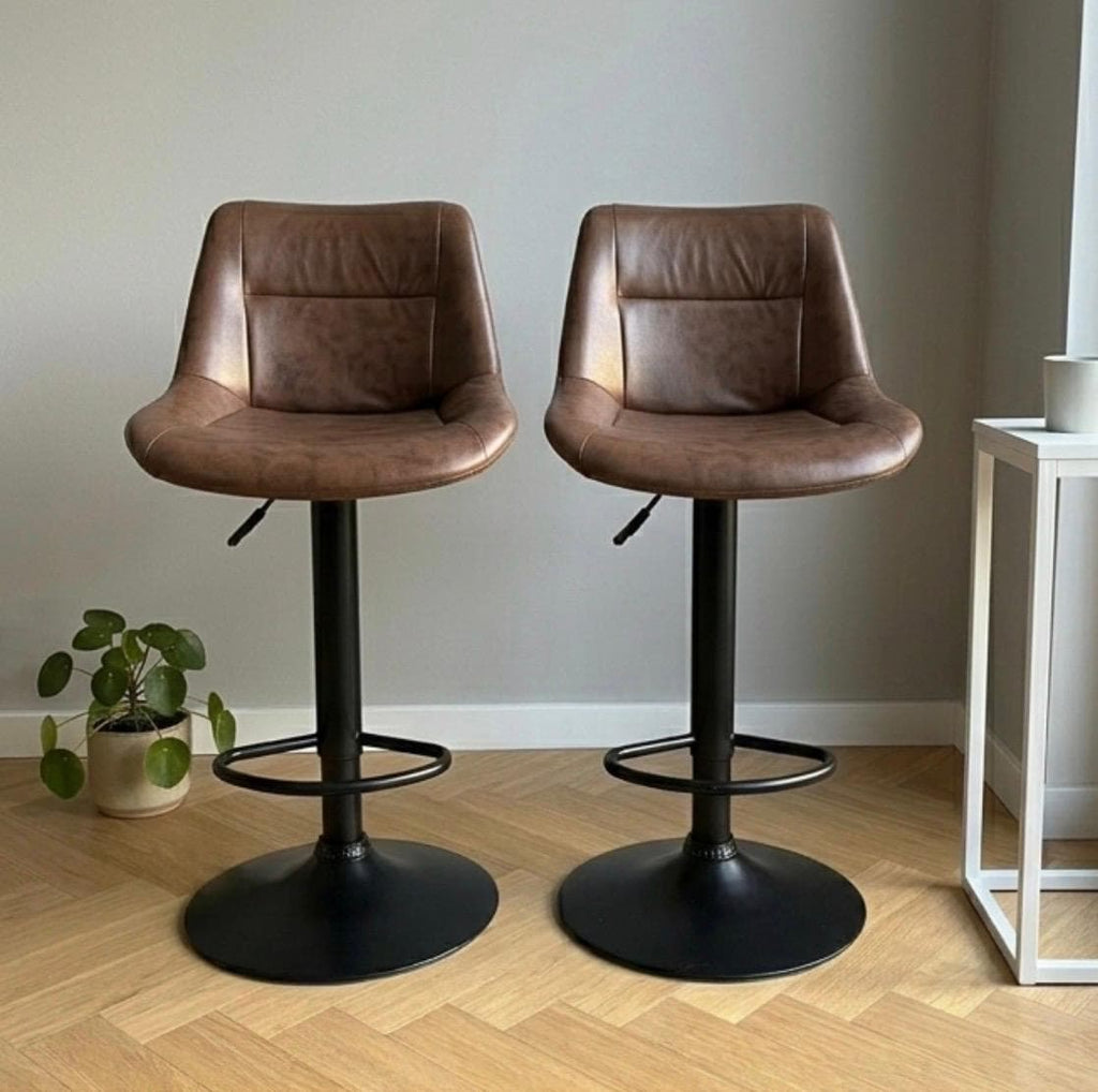 Adjustable Swivel Bar Stool - Compact Design for Kitchen Island