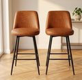 Set of 2 Black Counter Stools | 38.5" Height | Kitchen Island Counter Seat | Modern Style