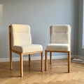 Set of 2 Cream Dining Chairs | 28.7" Height | Kitchen Island Counter Seat | Modern Style