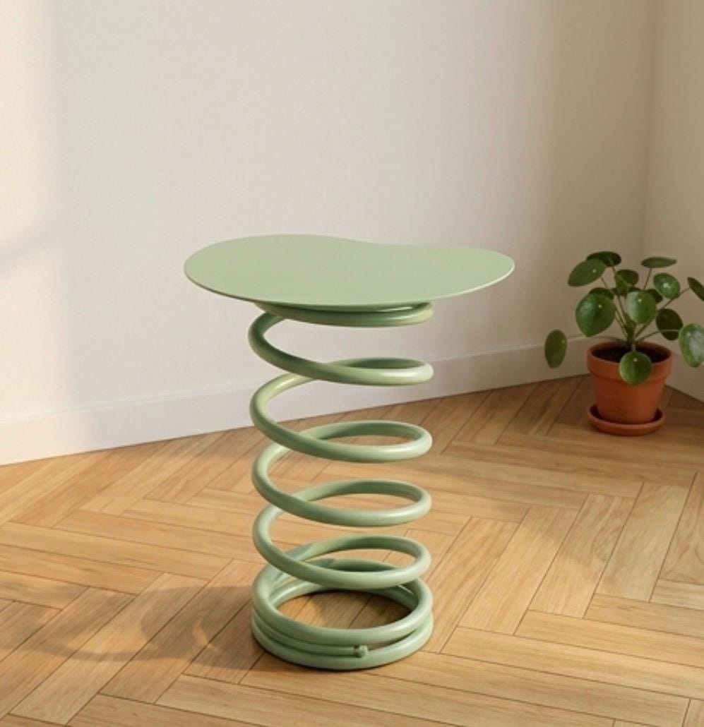 Sage Green Side Table | 17" Height | Sofa Side Table | Modern Style
