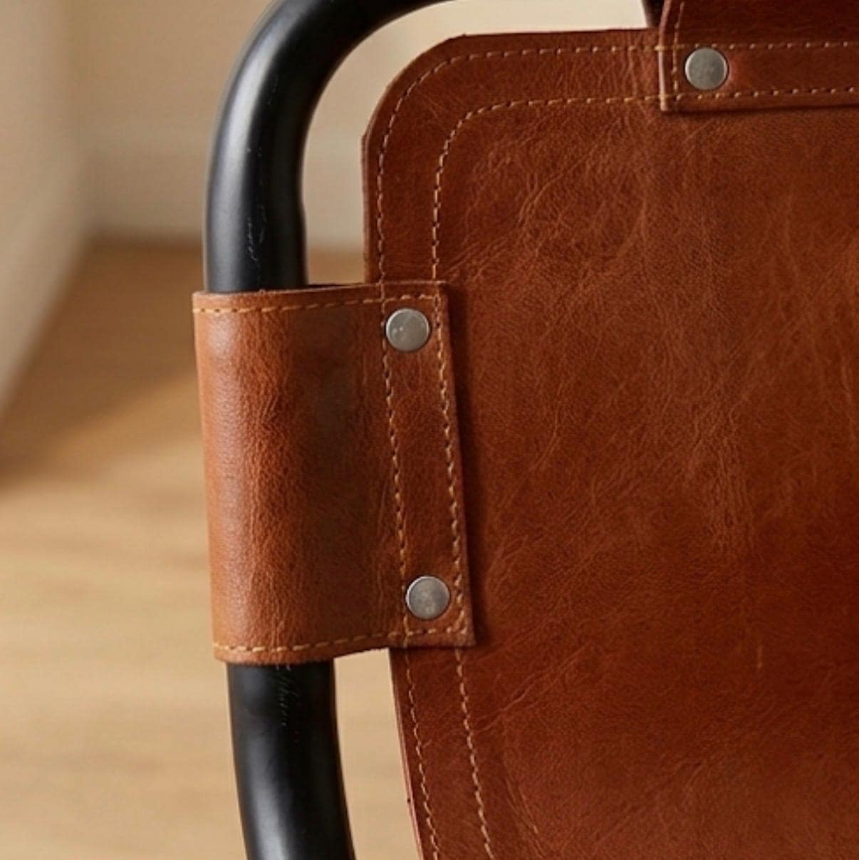 Set of 2 Brown Bar Stools | 29.9" Height | Kitchen Island Counter Seat | Industrial Style