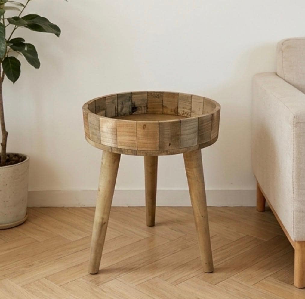 Walnut End Table | 14" Height | Bedroom End Table | Modern Style