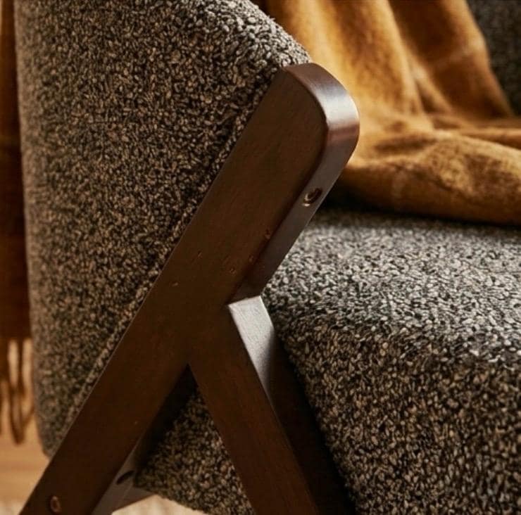 Gray Mid Century Armchair | 30.7" Height | Living Room Chair | Mid Century Style