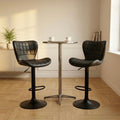 Gray Swivel Bar Stool | 32" Height | Home Bar Chair | Contemporary Style