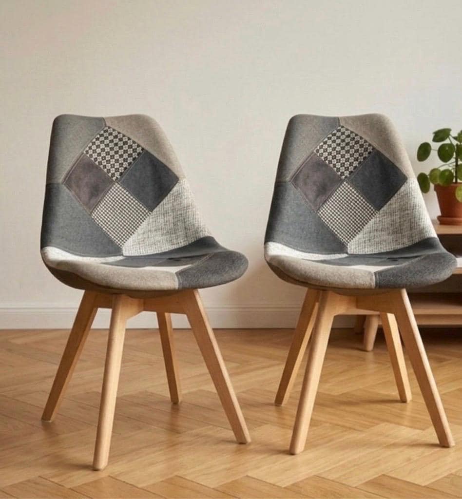 Neutral Gray Beige Accent Chair | 32" Height | Dining Room Seat | Modern Style