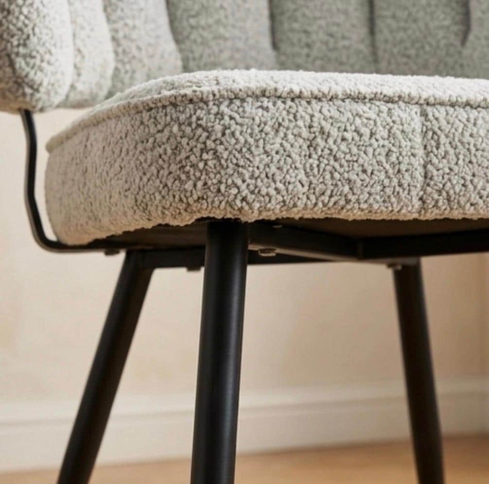 Set of 2 Light Gray Shell Dining Chairs | 31.5" Height | Kitchen Island Counter Seat | Scandinavian Style