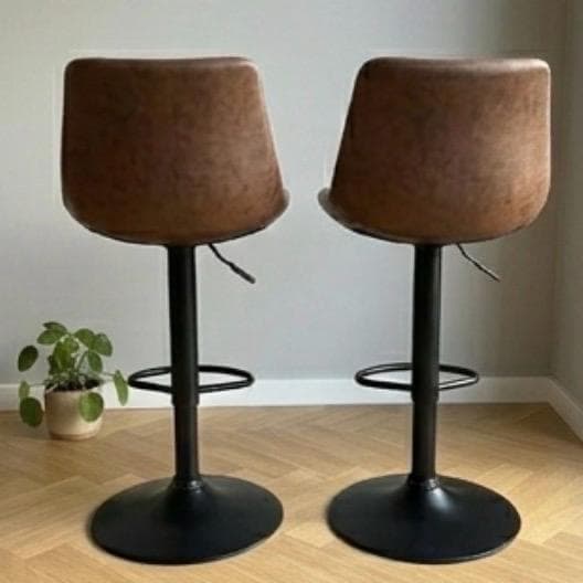 Adjustable Swivel Bar Stool - Compact Design for Kitchen Island