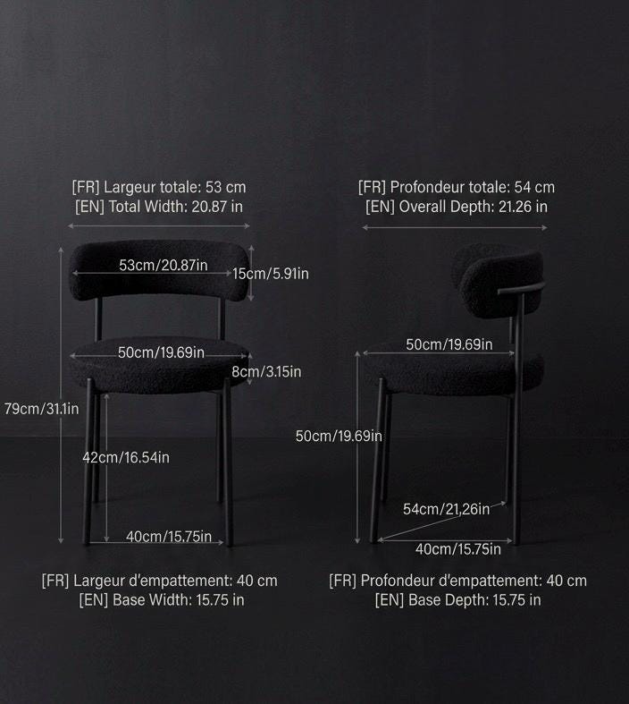 Black Bar Stool | 31" Height | Kitchen Island Counter Seat | Modern Style