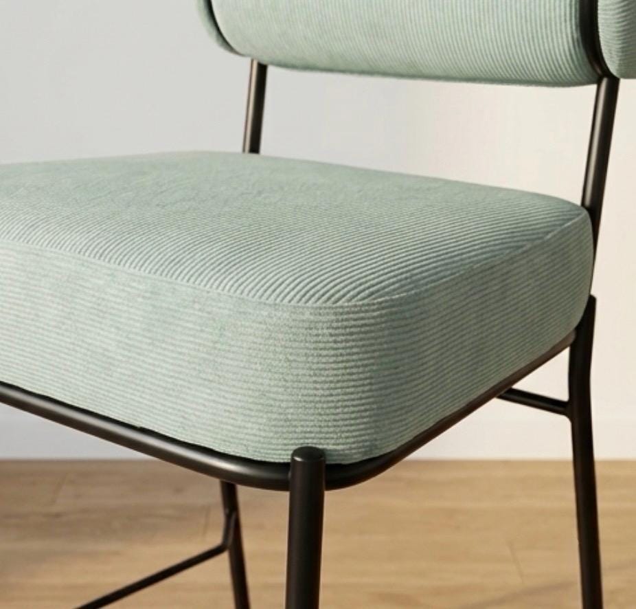 Sage Green Bar Stool | 25.6" Height | Kitchen Island Counter Seat | Scandinavian Style