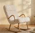Cream Rocking Chair | 42.9" Height | Living Room Chair | Minimalist Style