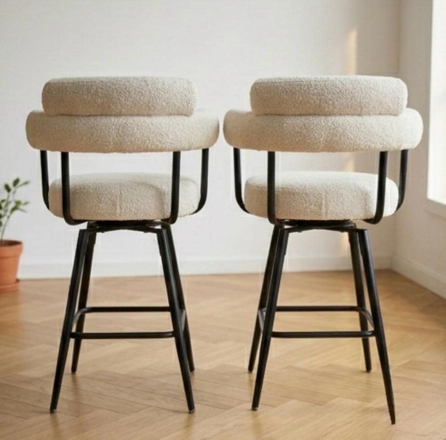 Black Counter Stool | 39.5" Height | Kitchen Island Counter Seat | Minimalist Style