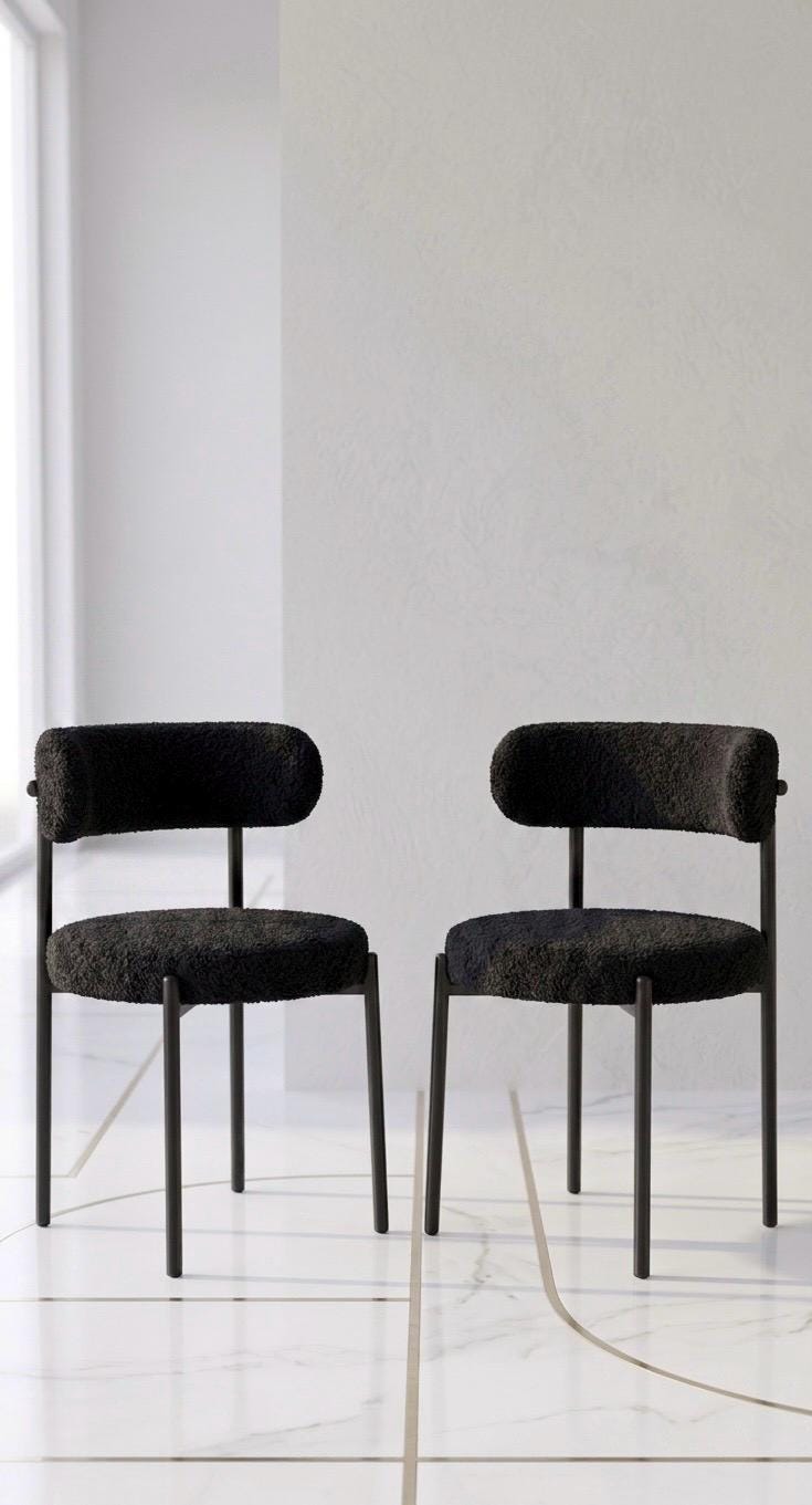 Black Bar Stool | 31" Height | Kitchen Island Counter Seat | Modern Style