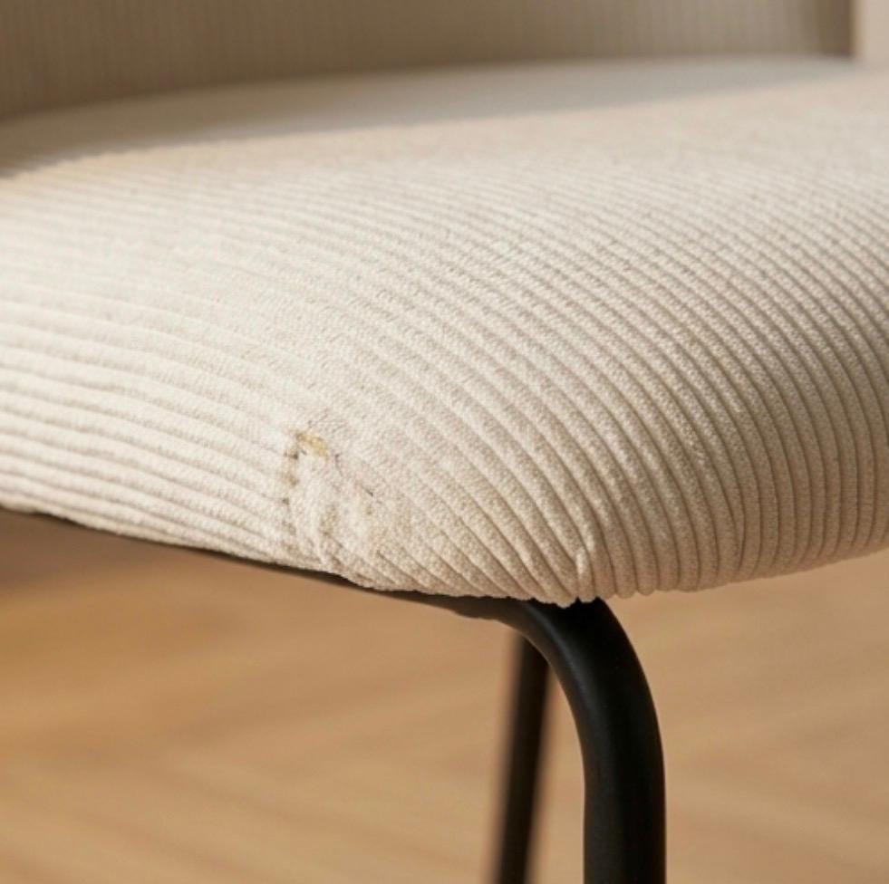 Off White Accent Chair | 30.7" Height | Dining Room Seat | Modern Style