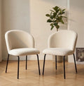 Off White Accent Chair | 30.7" Height | Dining Room Seat | Modern Style