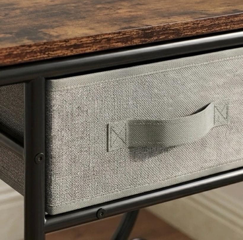 Walnut Side Table | 21" Height | Living Room Accent Table | Industrial Style