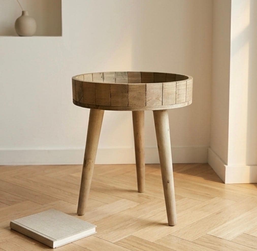 Walnut End Table | 14" Height | Bedroom End Table | Modern Style