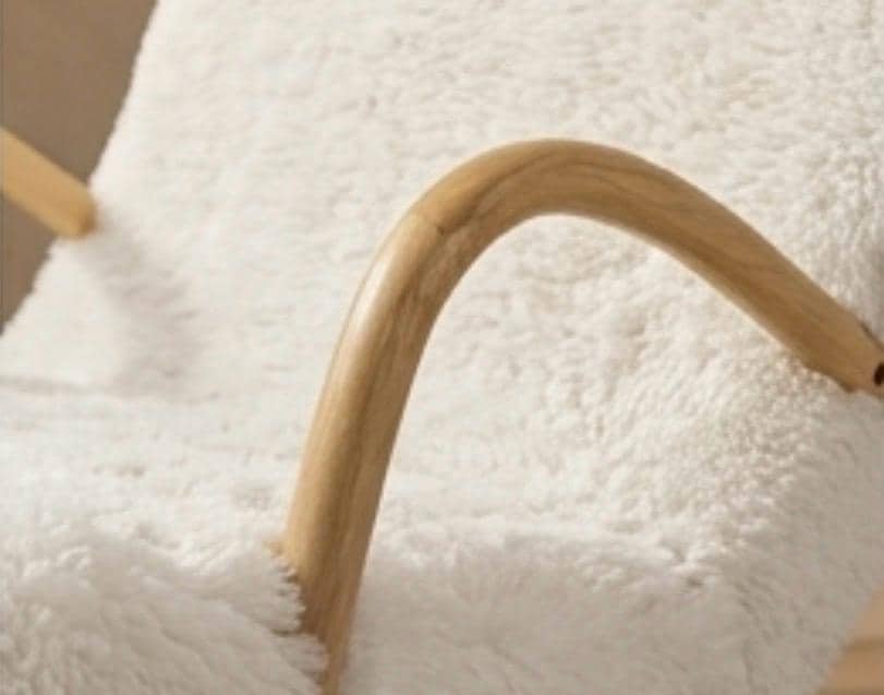 Cream Rocking Chair | 42.9" Height | Living Room Chair | Minimalist Style
