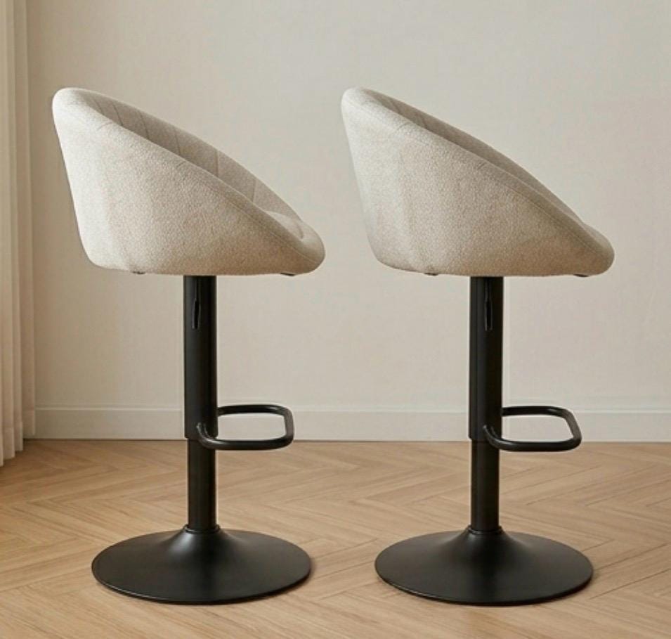 Gray Swivel Bar Stool | 42" Height | Home Bar Chair | Modern Style