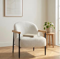 Cream Accent Armchair | 32" Height | Living Room Chair | Modern Style