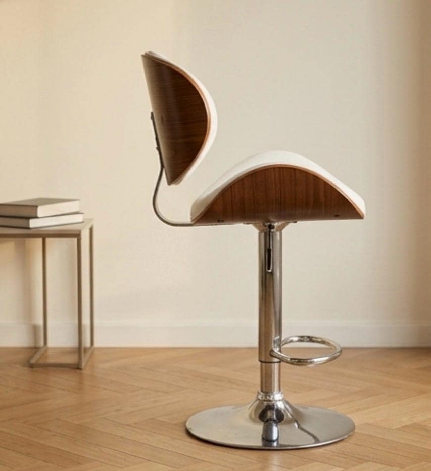 Black Swivel Bar Stool | 31.5" Height | Kitchen Island Counter Seat | Modern Style