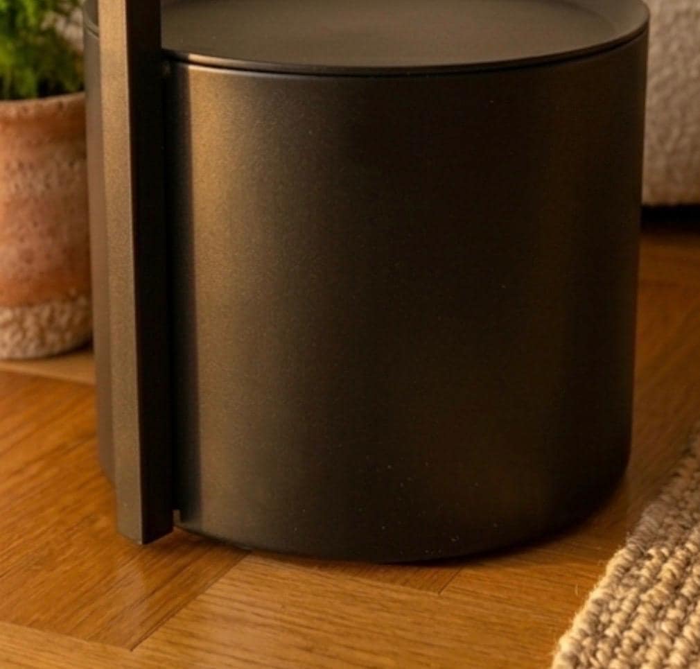 Black Side Table | 18.9" Height | Sofa Side Table | Minimalist Style