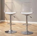 Set of 2 Black Bar Stools | 24-31" Height | Home Bar Chair | Minimalist Style