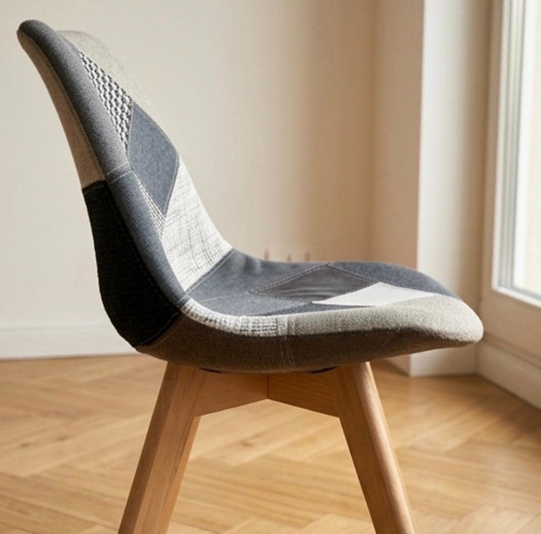 Neutral Gray Beige Accent Chair | 32" Height | Dining Room Seat | Modern Style