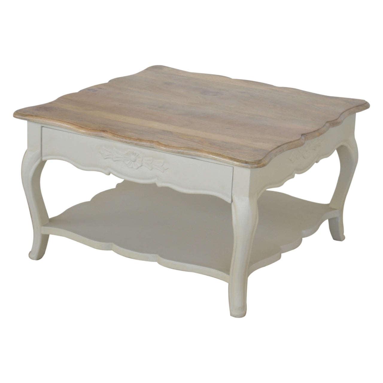 Table basse Amberly sculpté