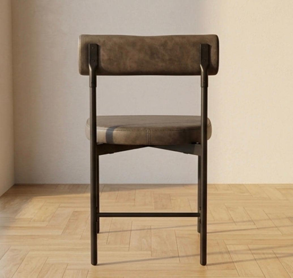 Set of 2 Brown Dining Chairs | 29.1" Height | Dining Room Seat | Industrial Style