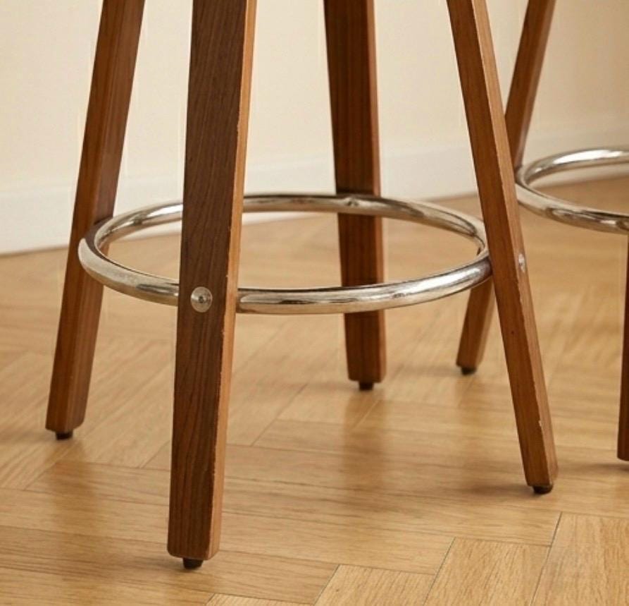 Mid Century Bar Stool | 25" Height | Kitchen Island Counter Seat | Minimalist Style