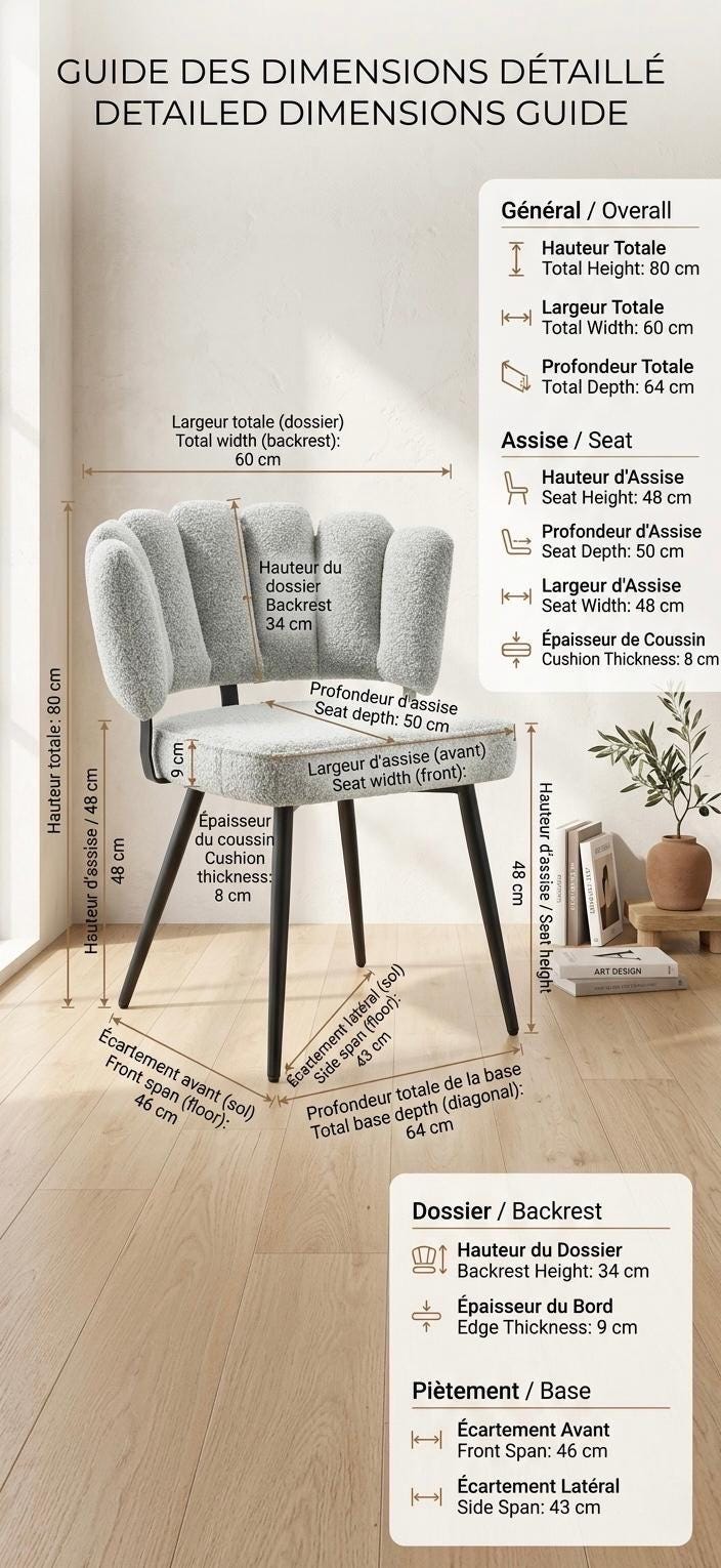 Set of 2 Light Gray Shell Dining Chairs | 31.5" Height | Kitchen Island Counter Seat | Scandinavian Style
