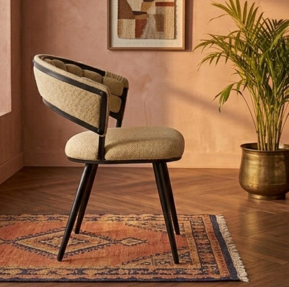 Natural Woven Dining Chair | 30.7" Height | Dining Room Seat | Modern Style