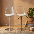 Clear Swivel Bar Stool | 31.5" Height | Home Bar Chair | Modern Style