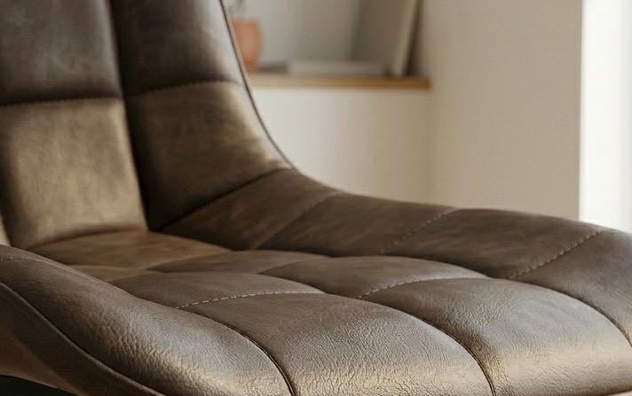 Set of 2 Brown Accent Chairs | 33.7" Height | Living Room Chair | Modern Style
