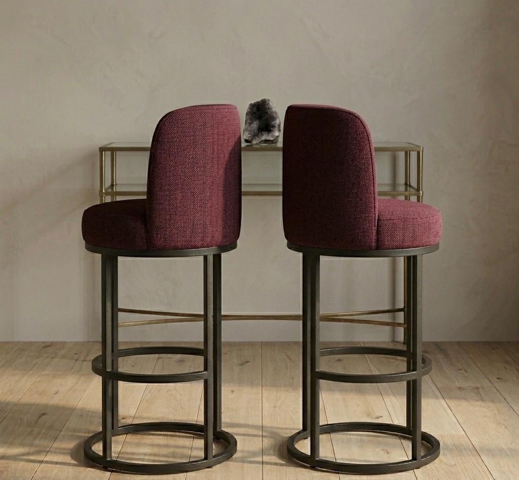 Wine Bar Stool | 26" Height | Kitchen Island Counter Seat | Minimalist Style