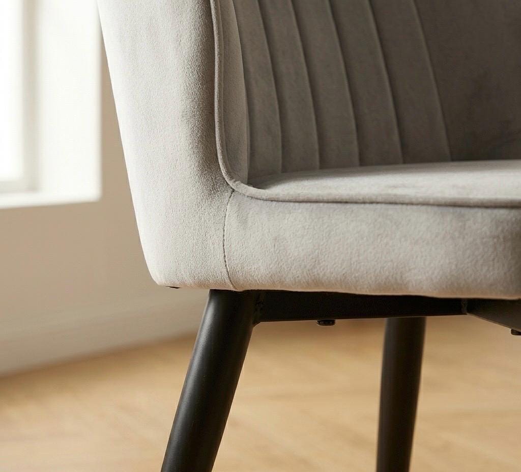 Set of 2 Light Gray Accent Chairs | 32.8" Height | Living Room Chair | Modern Style