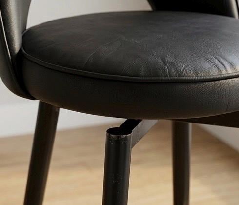 Set of 2 Black Bar Stools | 38" Height | Kitchen Island Counter Seat | Contemporary Style