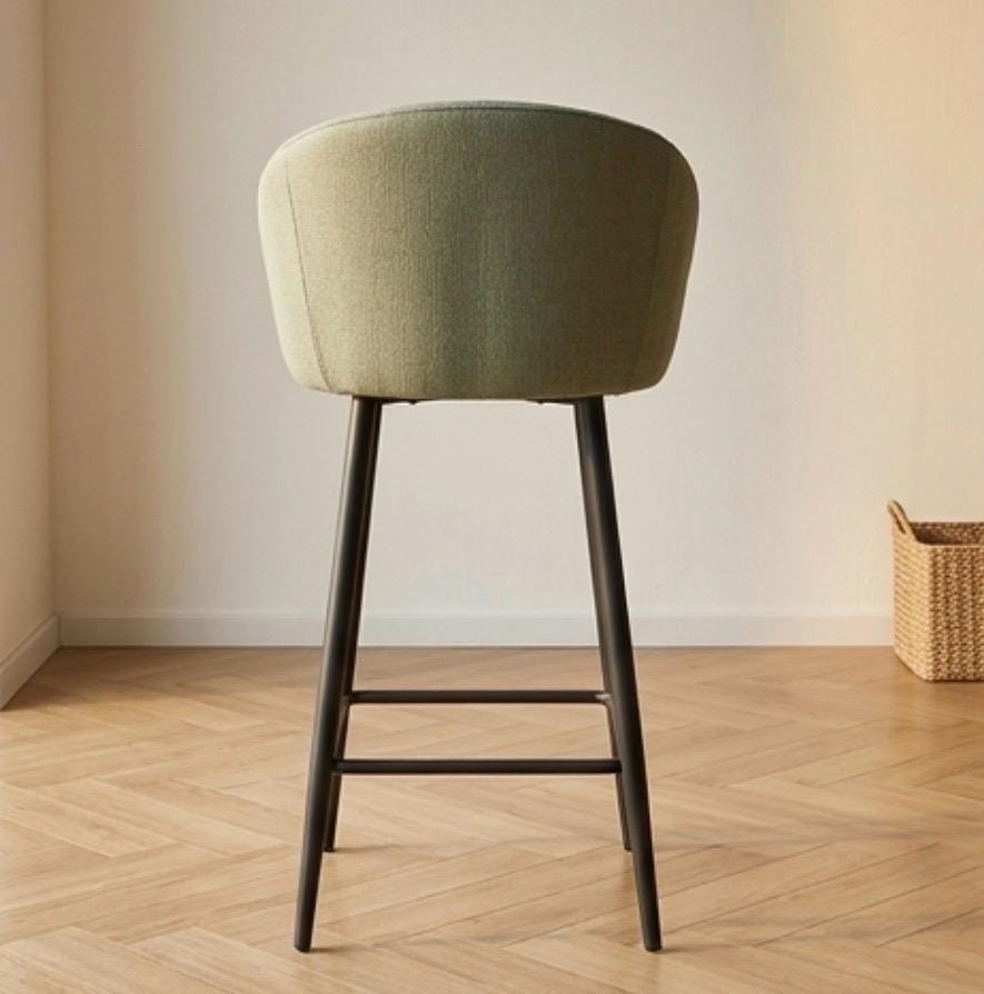 Sage Green Bar Stool | 25.6" Height | Kitchen Island Counter Seat | Minimalist Style