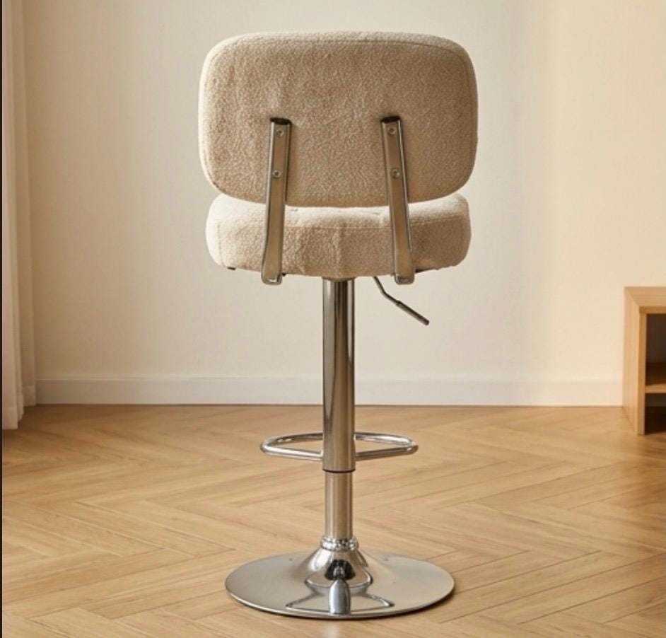 Gray Tufted Bar Stool | 34
