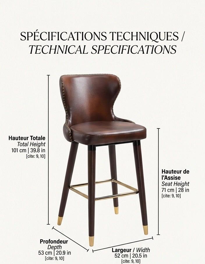 Set of 2 Black Bar Stools | 28" Height | Kitchen Island Counter Seat | Modern Style