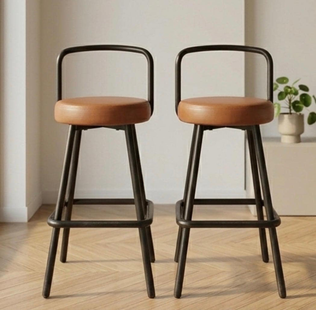 Black Bar Stool | 29" Height | Kitchen Island Counter Seat | Industrial Style