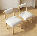 Set of 2 White Dining Chairs | 33.5" Height | Dining Room Seat | Modern Style