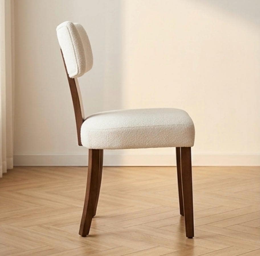 Set of 2 White Dining Chairs | 31.8" Height | Dining Room Seat | Modern Style