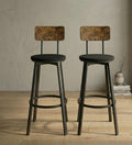 Black Bar Stool | 29.7" Height | Kitchen Island Counter Seat | Industrial Style