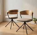 Set of 2 Black Dining Chairs | 33.4" Height | Dining Room Seat | Industrial Style