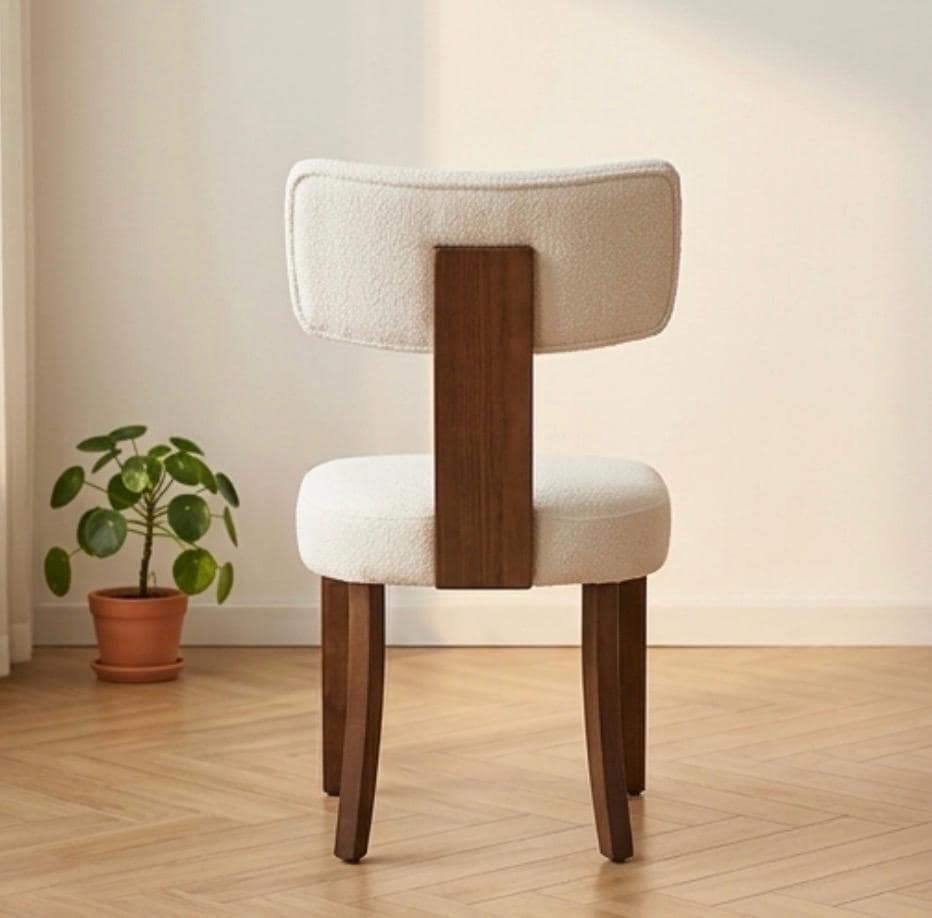 Set of 2 White Dining Chairs | 31.8" Height | Dining Room Seat | Modern Style