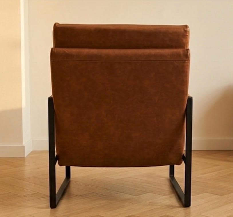 Cognac Armchair | 35" Height | Living Room Chair | Mid Century Style