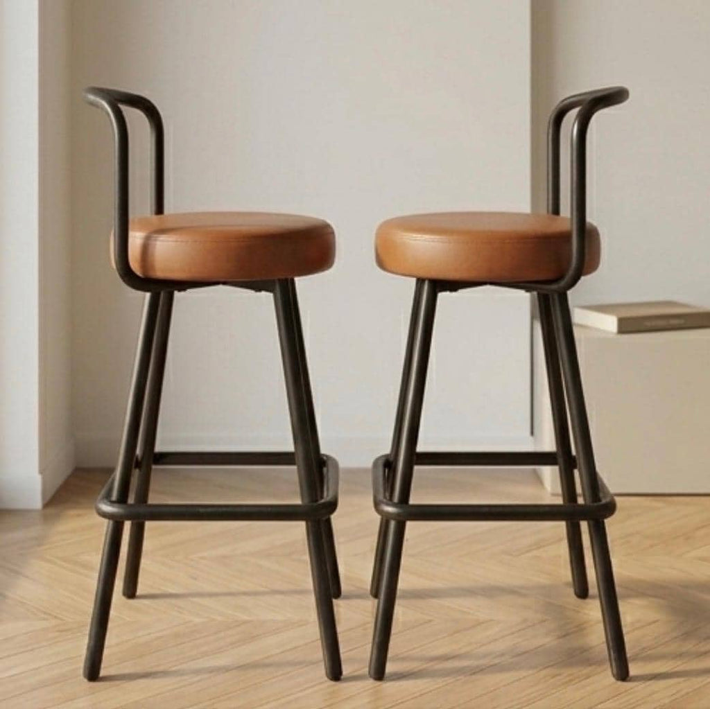 Black Bar Stool | 29" Height | Kitchen Island Counter Seat | Industrial Style