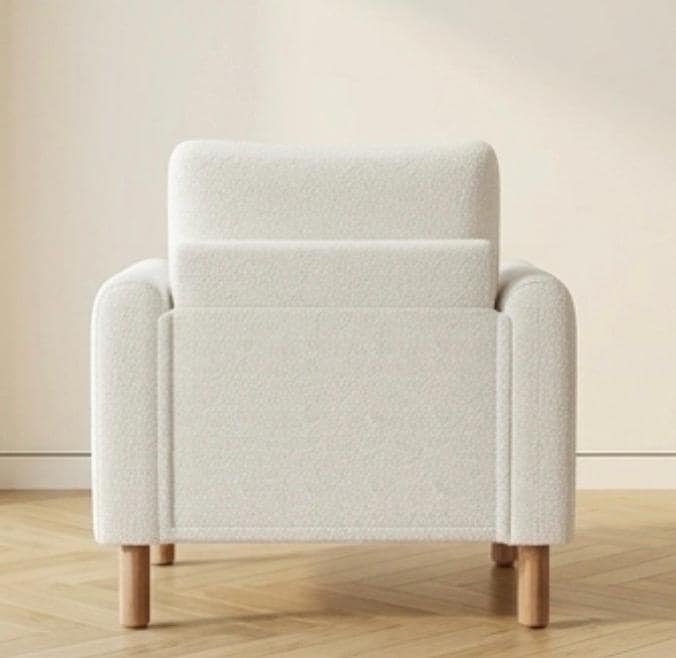 White Accent Chair | 35" Height | Living Room Chair | Mid Century Style