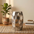 Matte Gray Round Side Table | 21" Height | Living Room Accent Table | Industrial Style